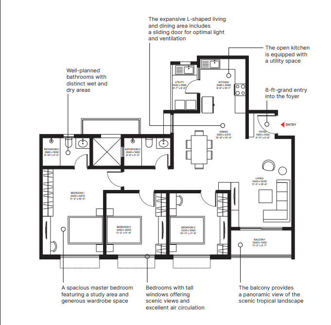 Type C1 floor plan